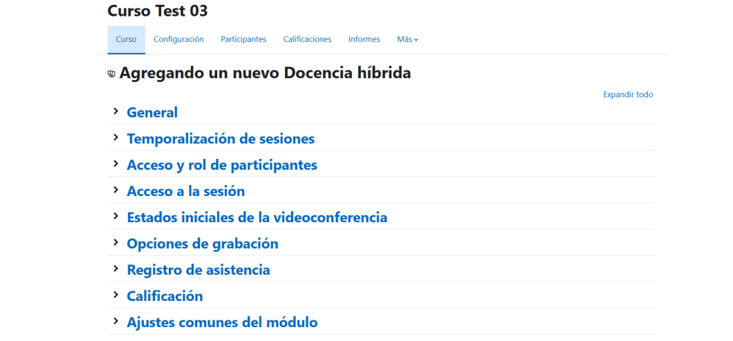 Itinerarios de evaluación